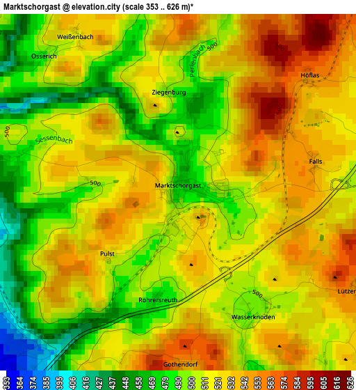 Marktschorgast elevation map