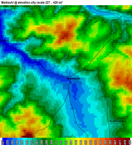 Marksuhl elevation map