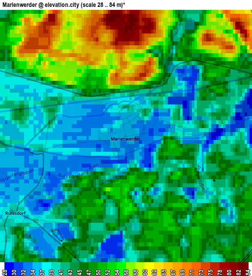 Marienwerder elevation map