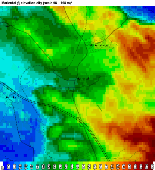 Mariental elevation map