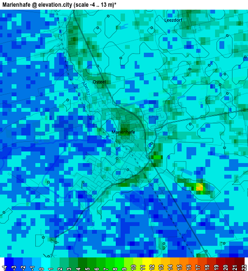 Marienhafe elevation map
