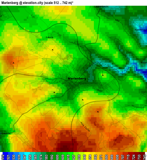 Marienberg elevation map