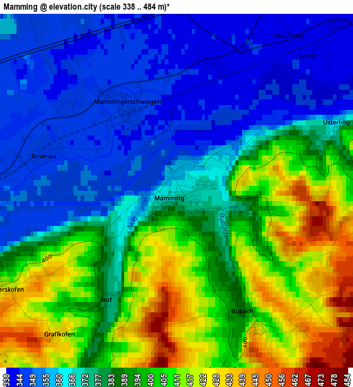 Mamming elevation map