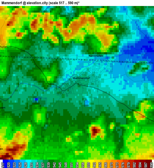 Mammendorf elevation map