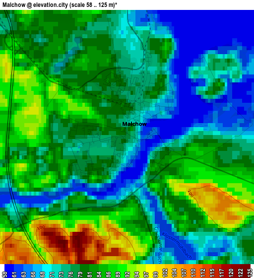 Malchow elevation map