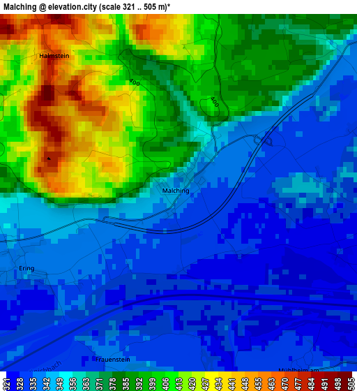 Malching elevation map