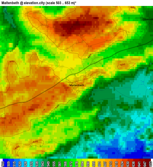 Maitenbeth elevation map