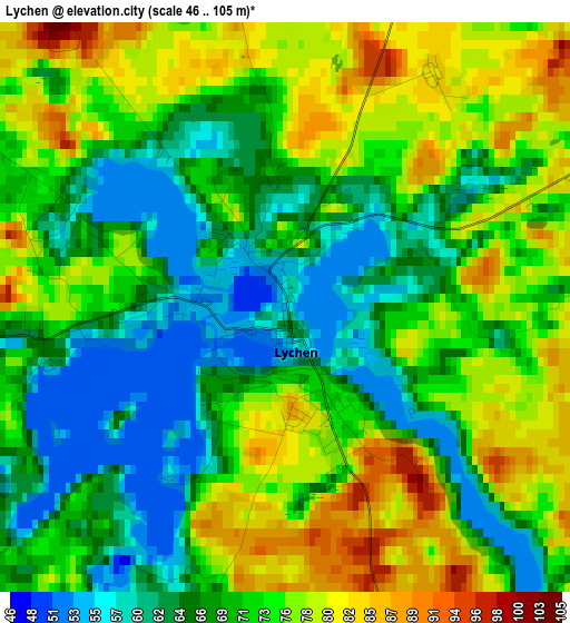 Lychen elevation map