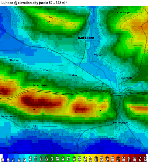 Luhden elevation map