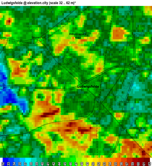 Ludwigsfelde elevation map