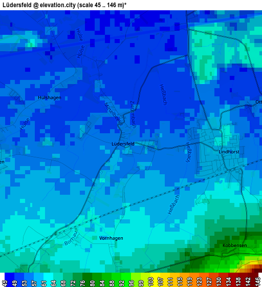 Lüdersfeld elevation map