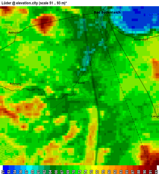 Lüder elevation map