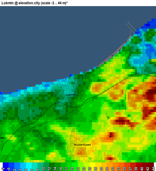 Lubmin elevation map