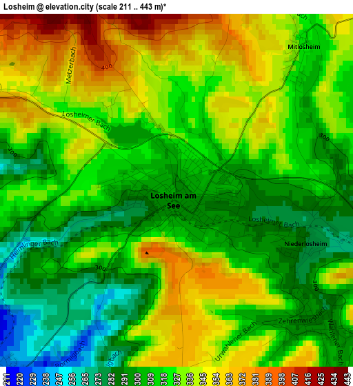 Losheim elevation map