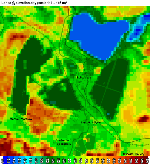 Lohsa elevation map