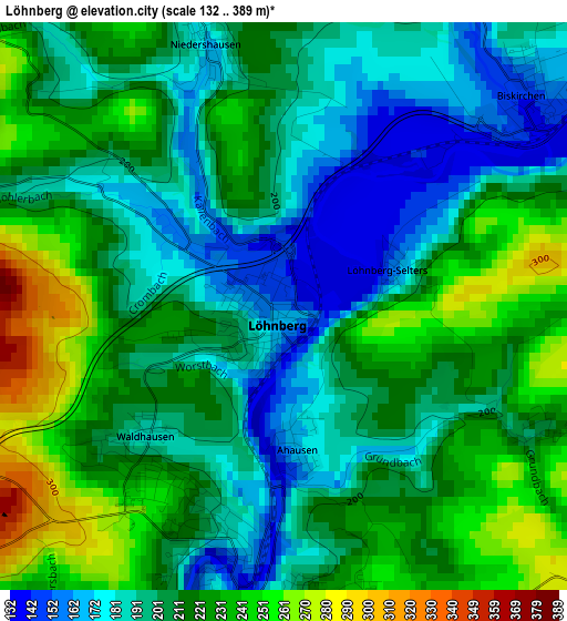 Löhnberg elevation map