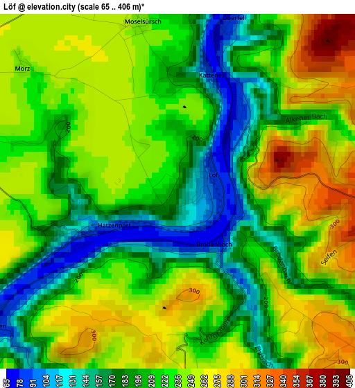 Löf elevation map
