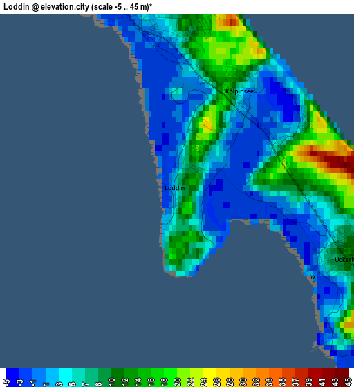 Loddin elevation map