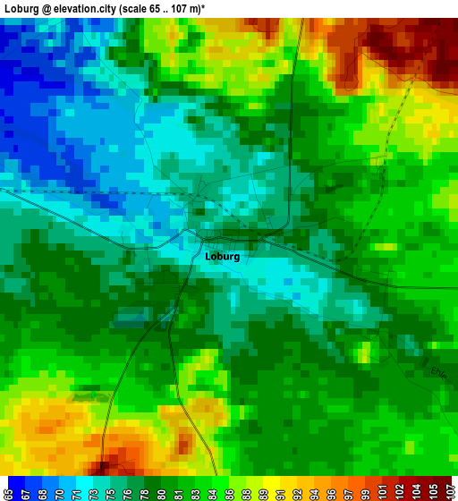 Loburg elevation map