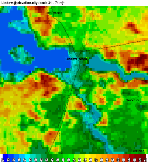 Lindow elevation map