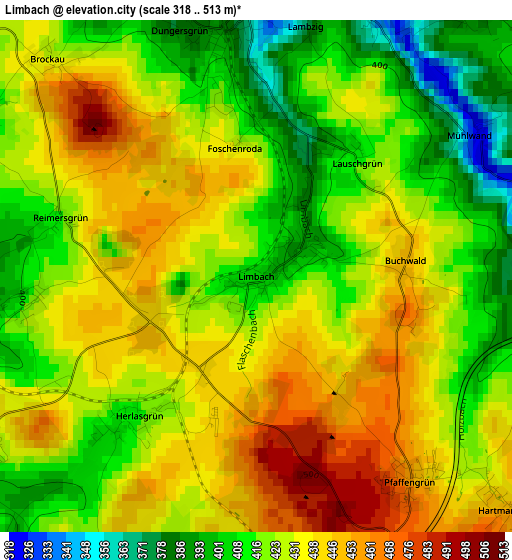 Limbach elevation map