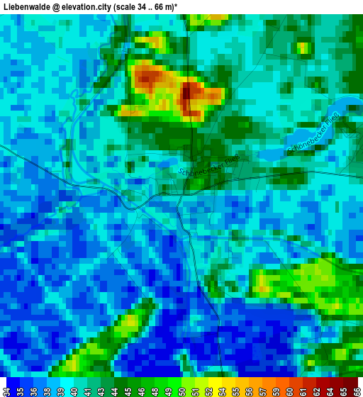 Liebenwalde elevation map