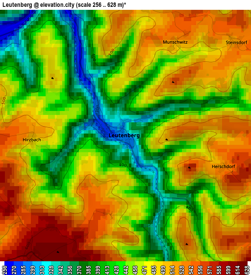 Leutenberg elevation map