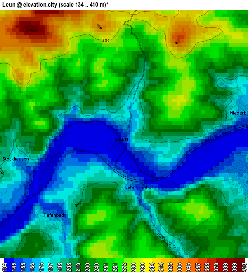 Leun elevation map