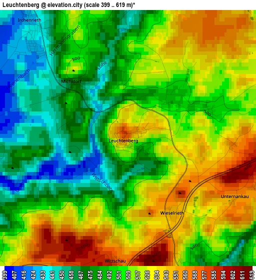 Leuchtenberg elevation map