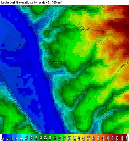 Leubsdorf elevation map