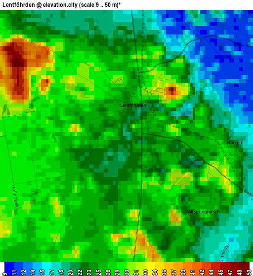 Lentföhrden elevation map