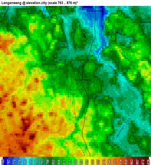 Lengenwang elevation map