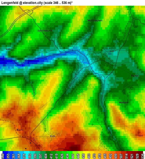 Lengenfeld elevation map