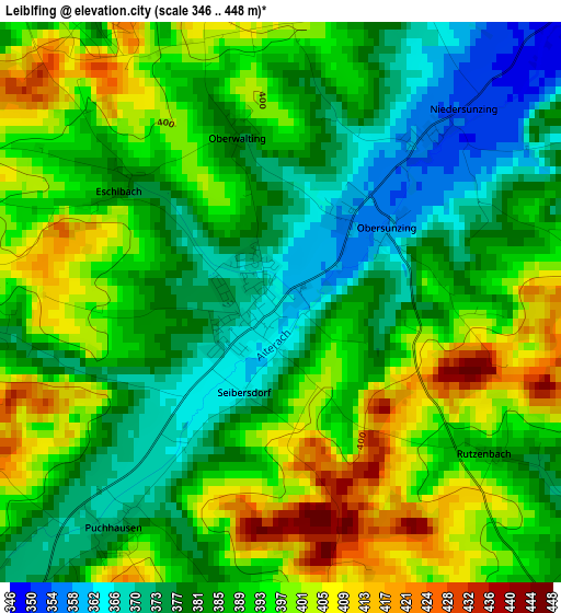 Leiblfing elevation map