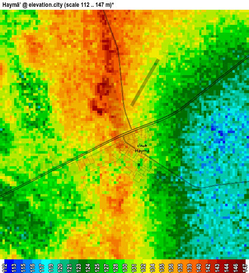 Haymā’ elevation map