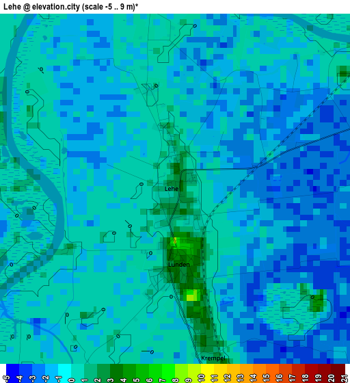 Lehe elevation map