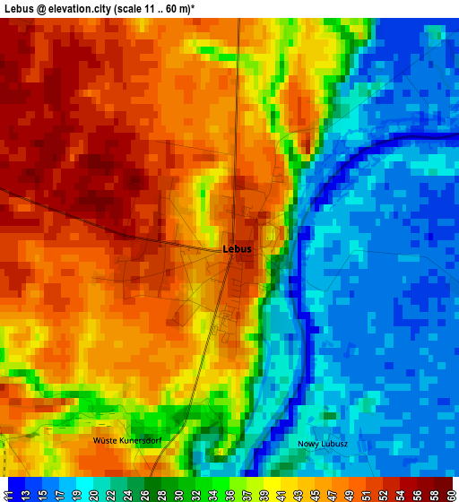 Lebus elevation map