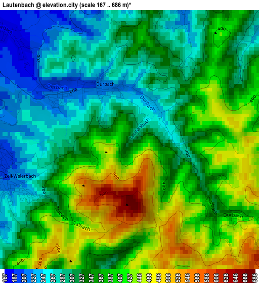 Lautenbach elevation map