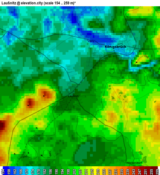 Laußnitz elevation map