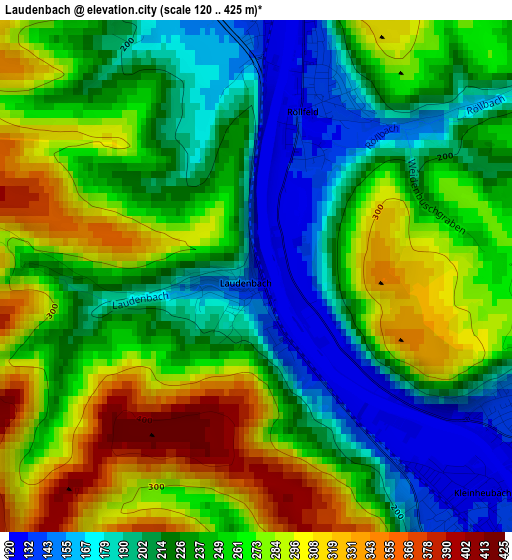 Laudenbach elevation map