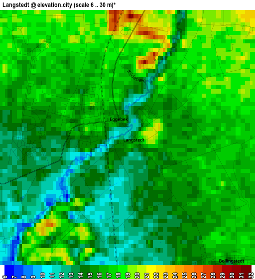 Langstedt elevation map