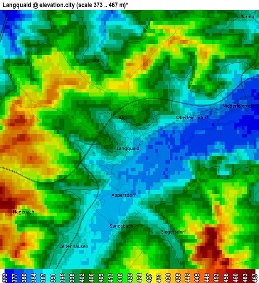 Langquaid elevation map