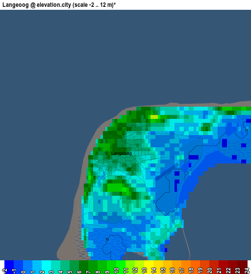 Langeoog elevation map