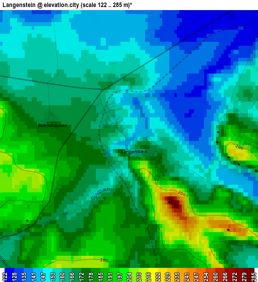 Langenstein elevation map