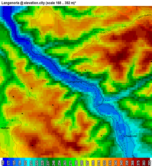 Langenorla elevation map