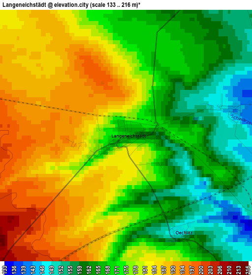 Langeneichstädt elevation map