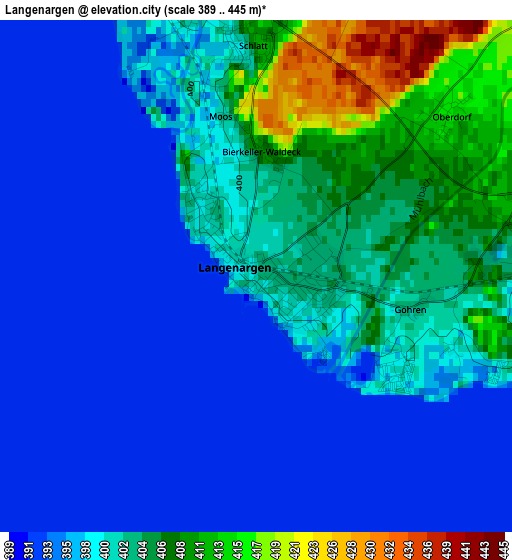 Langenargen elevation map