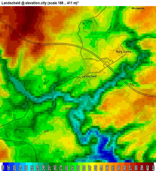 Landscheid elevation map