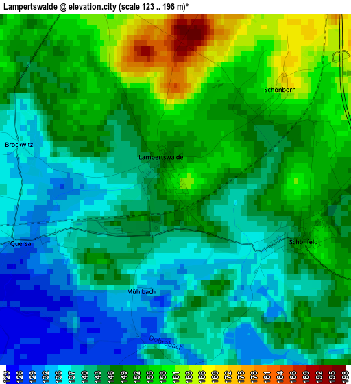 Lampertswalde elevation map