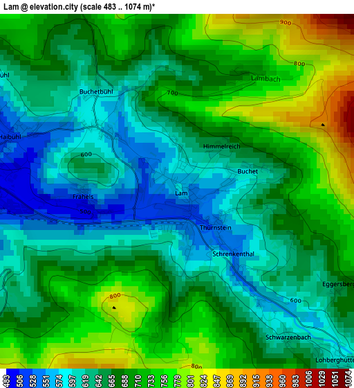 Lam elevation map